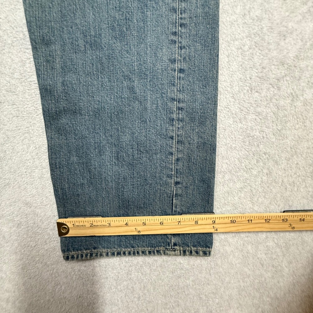 Hugo Boss HB1 Mens 34x34 Straight Leg Blue Denim Jeans Button Fly Orange Label - Picture 15 of 15